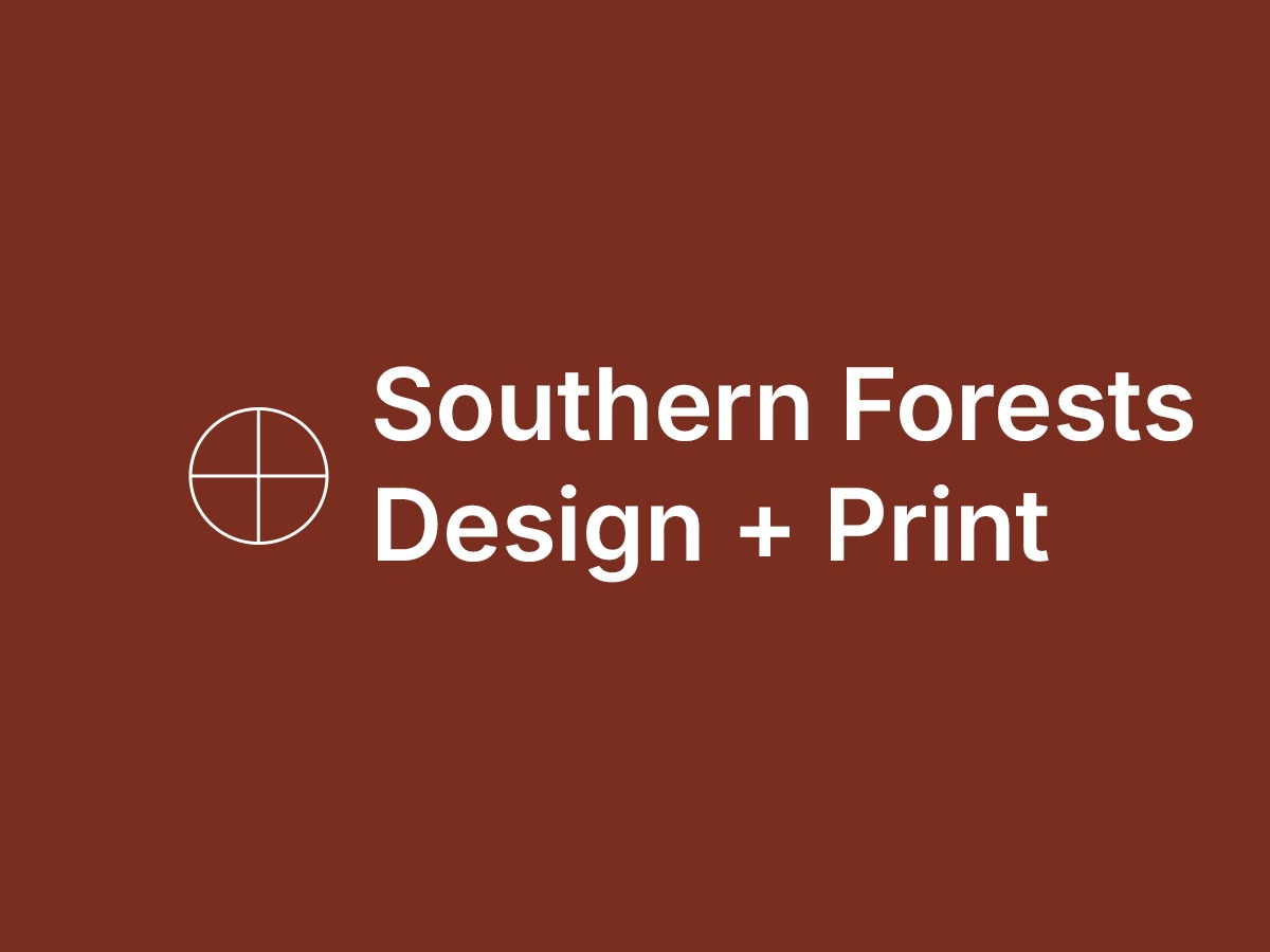 Southern Forests Design + Print wordmark